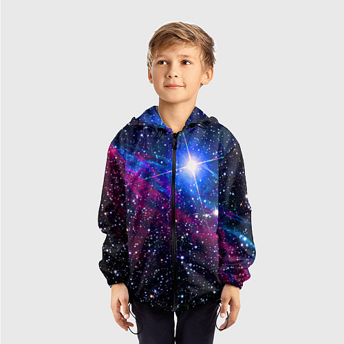 Детская ветровка Открытый космос Star Neon / 3D-Черный – фото 3