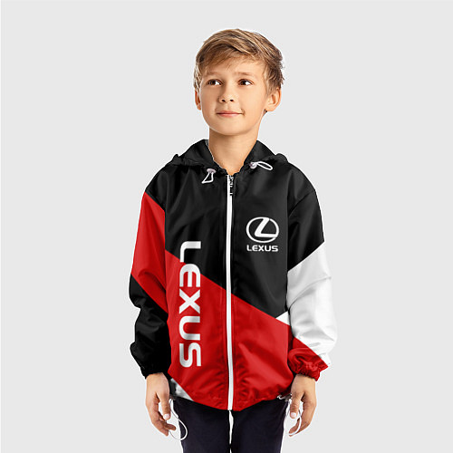 Детская ветровка LEXUS ЛЕКСУС ТРИ ЦВЕТА / 3D-Белый – фото 3