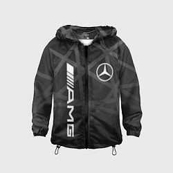 Ветровка с капюшоном детская MERCEDES - BENZ МЕРСЕДЕС, цвет: 3D-черный