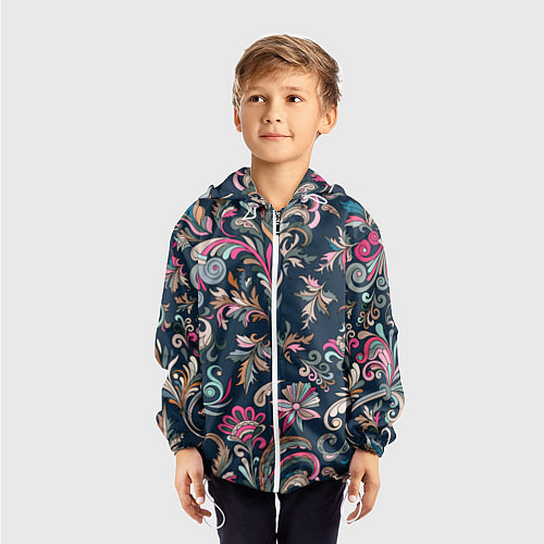Детская ветровка Холодная хохлома / 3D-Белый – фото 3