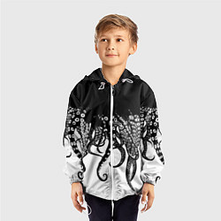 Ветровка с капюшоном детская В щупальцах осьминога, цвет: 3D-белый — фото 2