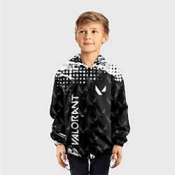 Ветровка с капюшоном детская Valorant ВАЛОРАНТ паттерн, цвет: 3D-черный — фото 2