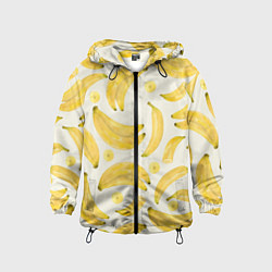 Ветровка с капюшоном детская Банановый Рай Лета, цвет: 3D-черный
