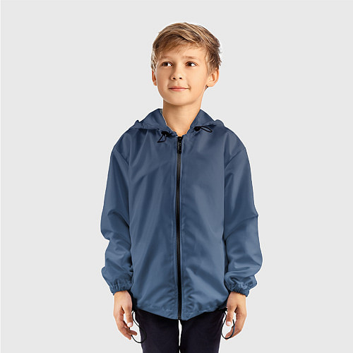 Детская ветровка Gradient Dark Blue / 3D-Черный – фото 3