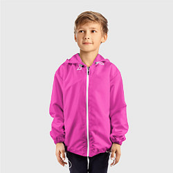 Ветровка с капюшоном детская Яркий розовый из фильма Барби, цвет: 3D-белый — фото 2