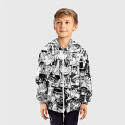 Ветровка с капюшоном детская Туалетный мальчик Ханако кун паттерн, цвет: 3D-белый — фото 2