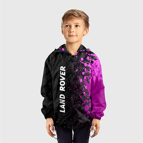 Детская ветровка Land Rover pro racing: по-вертикали / 3D-Черный – фото 3