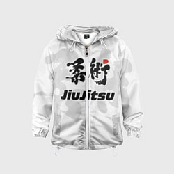 Ветровка с капюшоном детская Джиу-джитсу Jiu-jitsu, цвет: 3D-белый