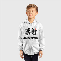 Ветровка с капюшоном детская Джиу-джитсу Jiu-jitsu, цвет: 3D-белый — фото 2