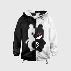 Ветровка с капюшоном детская Monokuma pixel, цвет: 3D-черный