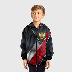 Ветровка с капюшоном детская Red & black Russia, цвет: 3D-черный — фото 2