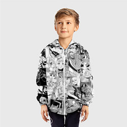 Ветровка с капюшоном детская Да я паук и что с того pattern, цвет: 3D-белый — фото 2