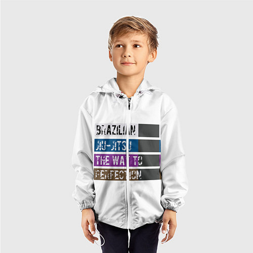 Детская ветровка Jiu Jitsu Rank / 3D-Белый – фото 3