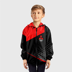 Ветровка с капюшоном детская Mitsubishi - Sportwear, цвет: 3D-черный — фото 2