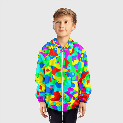 Детская ветровка Форма маляра - кляксы / 3D-Белый – фото 3