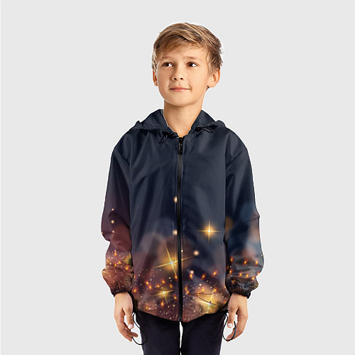 Детская ветровка Новогодняя тема 2023 / 3D-Черный – фото 3