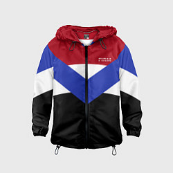 Ветровка с капюшоном детская FIRM как из 90х, цвет: 3D-черный