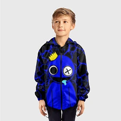 Ветровка с капюшоном детская Радужные друзья - персонаж Синий, цвет: 3D-черный — фото 2