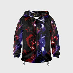 Ветровка с капюшоном детская Эффект дыма, цвет: 3D-черный