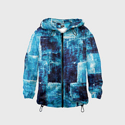 Ветровка с капюшоном детская Куски льда, цвет: 3D-черный