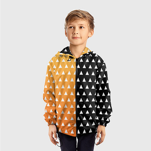 Детская ветровка Зеницу клинок рассекающий демонов кимоно / 3D-Черный – фото 3