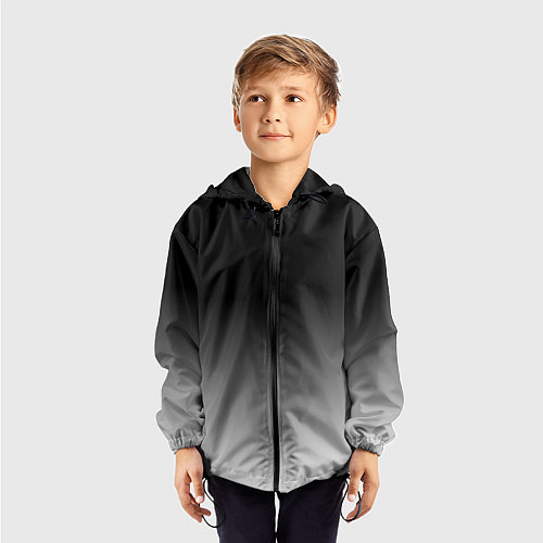 Детская ветровка От черного к белому / 3D-Черный – фото 3