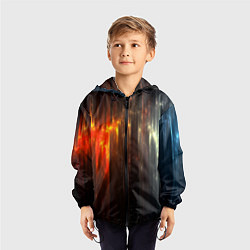 Ветровка с капюшоном детская Космос сияние, цвет: 3D-черный — фото 2