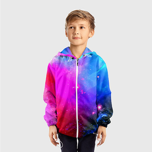 Детская ветровка Космическая абстракция / 3D-Белый – фото 3
