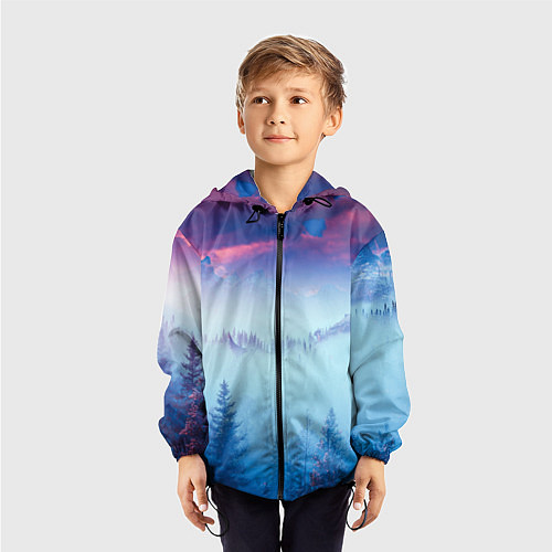 Детская ветровка Horizon landscape / 3D-Черный – фото 3