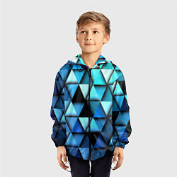 Ветровка с капюшоном детская Blue triangle, цвет: 3D-черный — фото 2