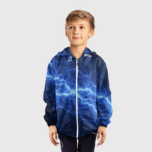 Детская ветровка Разряд электричества / 3D-Белый – фото 3