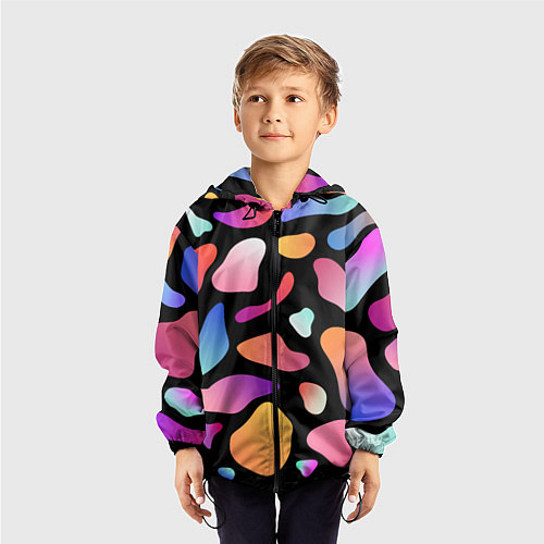 Детская ветровка Fashionable colorful pattern / 3D-Черный – фото 3