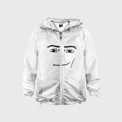Ветровка с капюшоном детская Одежда Man Face Roblox, цвет: 3D-белый
