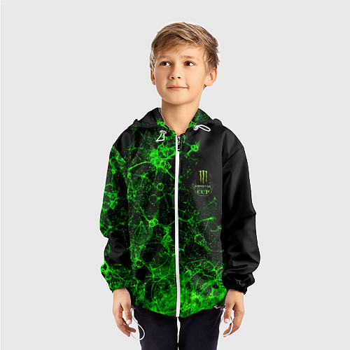 Детская ветровка Monster energy cup / 3D-Белый – фото 3