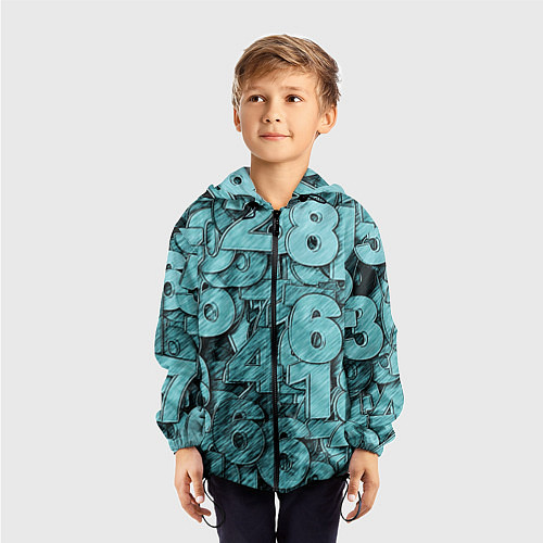Детская ветровка Числа / 3D-Черный – фото 3