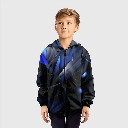 Детская ветровка Blue black background / 3D-Черный – фото 3