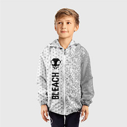 Ветровка с капюшоном детская Bleach glitch на светлом фоне: по-вертикали, цвет: 3D-белый — фото 2