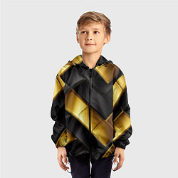 Ветровка с капюшоном детская Gold black luxury, цвет: 3D-черный — фото 2
