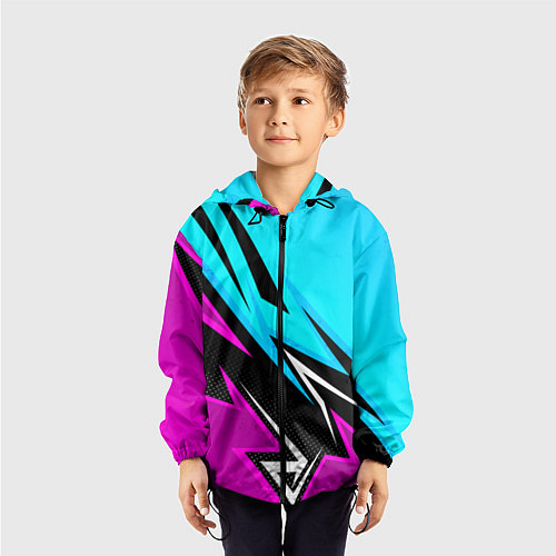 Детская ветровка Неоновая униформа для зала / 3D-Черный – фото 3