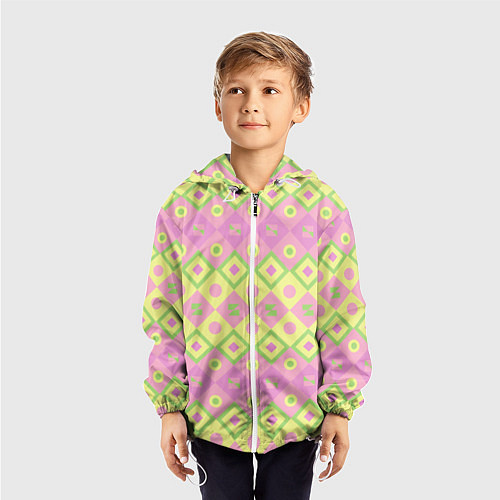 Детская ветровка Pink yellow style / 3D-Белый – фото 3