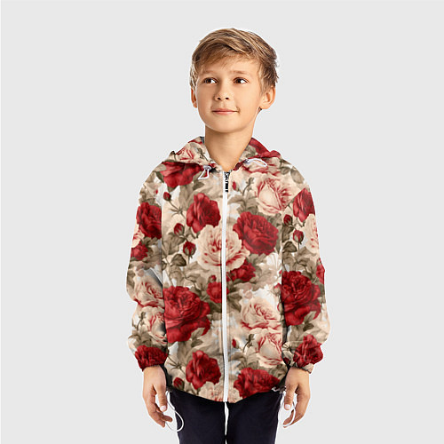 Детская ветровка Розы паттерн / 3D-Белый – фото 3