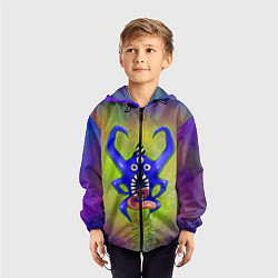 Ветровка с капюшоном детская Nabnab - паук, цвет: 3D-черный — фото 2