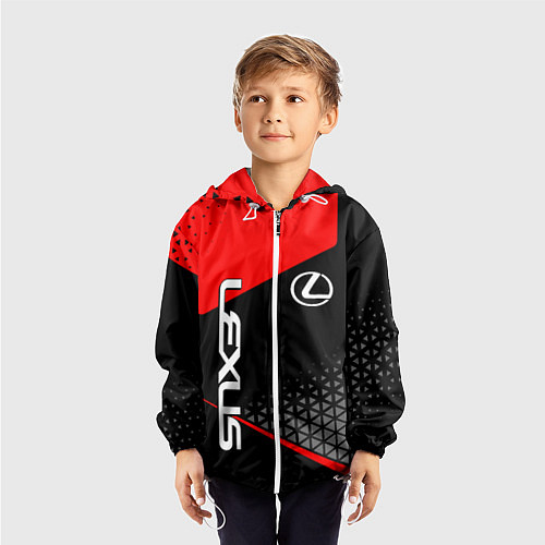 Детская ветровка Lexus - red sportwear / 3D-Белый – фото 3