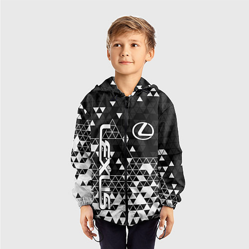 Детская ветровка Лексус - распад / 3D-Черный – фото 3