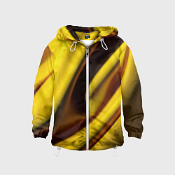 Ветровка с капюшоном детская Желтая футболка, цвет: 3D-белый