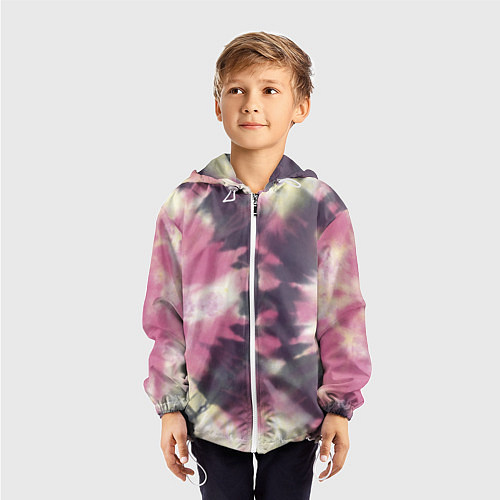 Детская ветровка Tie-Dye дизайн / 3D-Белый – фото 3