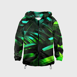 Детская ветровка Dark green abstract