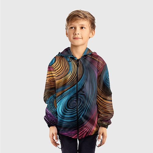 Детская ветровка Gradient madness / 3D-Черный – фото 3