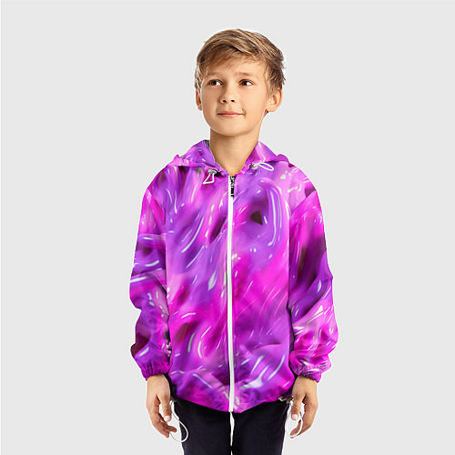Детская ветровка Розовая слизь / 3D-Белый – фото 3