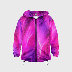 Ветровка с капюшоном детская Pink abstract texture, цвет: 3D-черный